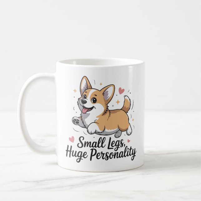 Caneca De Café Pernas Pequenas Personalidade Enorme Citação de Co (Esquerda)