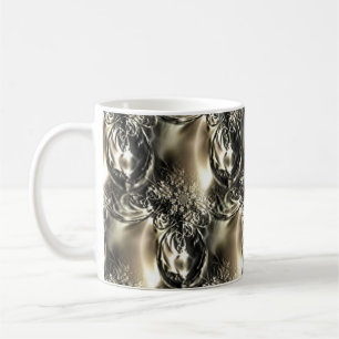 Caneca De Café Pérolas Douradas