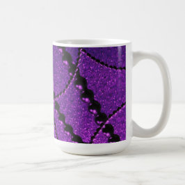 Caneca de café Pérolas escuras com brilho metálico