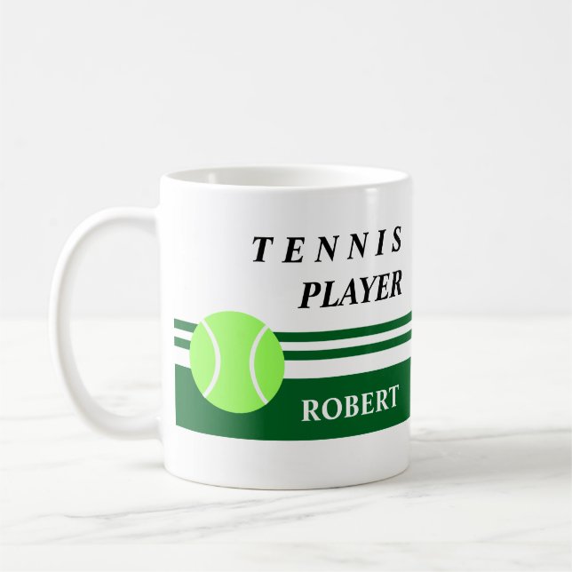 Caneca De Café Peronalized Tennis Coffee Mug (Esquerda)