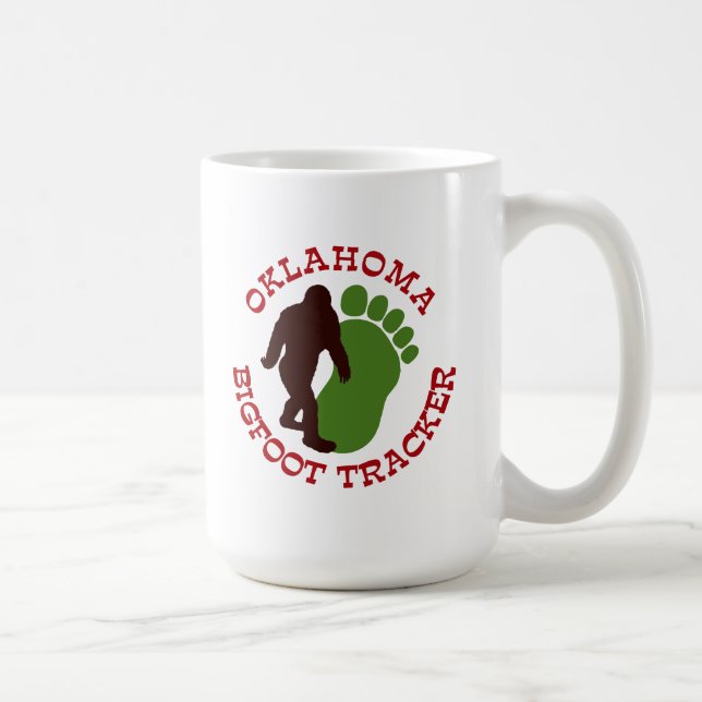 Caneca De Café Perseguidor de Oklahoma Bigfoot (Direita)
