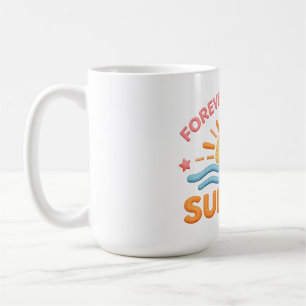 Caneca De Café Perseguindo Pôr do Sol para Sempre Fofo Sorriso