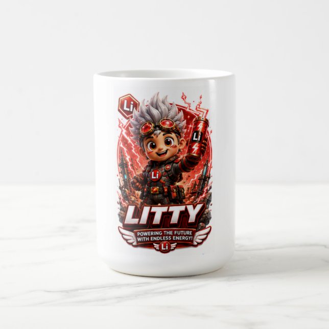 Caneca De Café  Personagem ATOMIVRA de Lítio  (Centro)