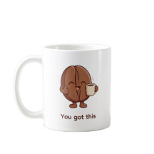 Personagem Confiante do Grão de Café