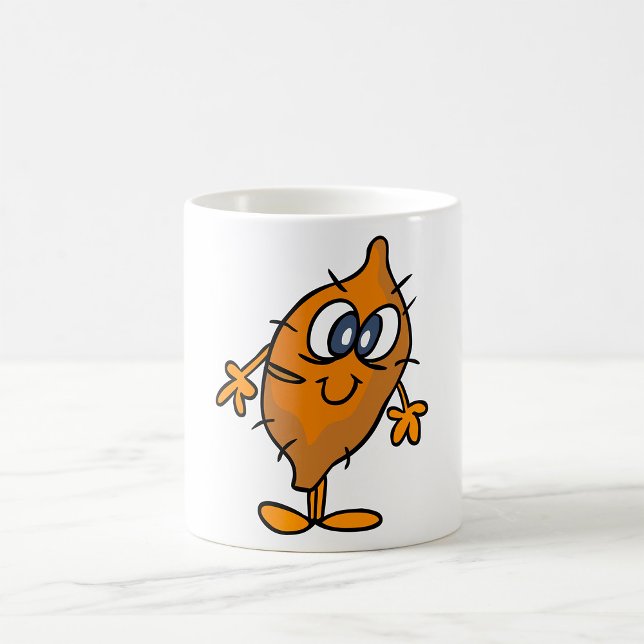 Caneca De Café Personagem de Batata Doce Yam Feliz Kawaii (Criador carregado)