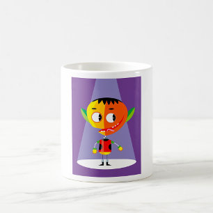 Caneca De Café Personagem de Cabeça Laranja