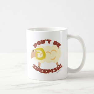 Caneca De Café Personagem de desenho animado de carneiro de ovelh