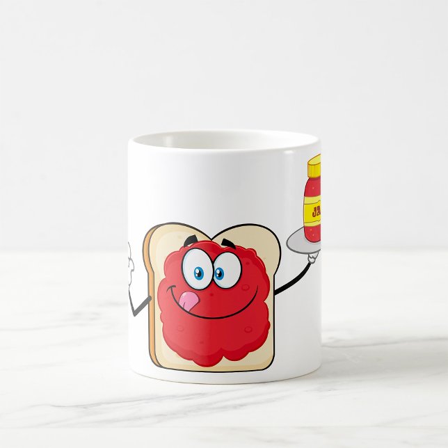 Caneca De Café Personagem de Desenho Animado de Torrada com Gelei (Criador carregado)