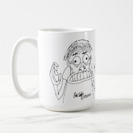 Caneca De Café personagem de desenho animado em pânico