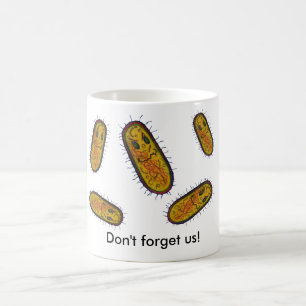 Caneca De Café Personagem de desenho animado médio das bactéria