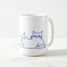 Personagem de Gato Branco Fofo e Divertido