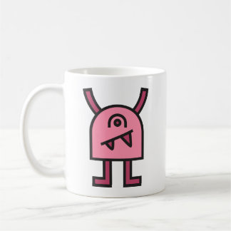Caneca De Café Personagem de Monstro Rosa Engraçado