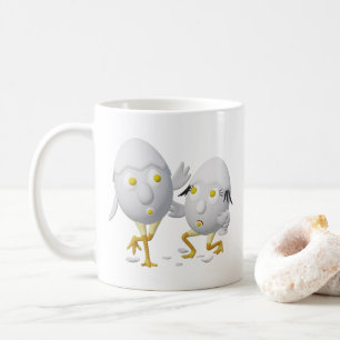 Caneca De Café Personagem de Ovo Excêntrico RG & RA Design Fofo