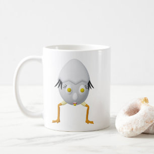 Caneca De Café Personagem de Ovo Excêntrico RG & RA Design Fofo