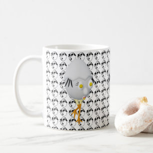 Caneca De Café Personagem de Ovo Excêntrico RG & RA Design Fofo