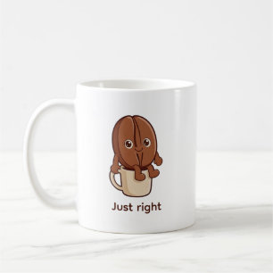 Caneca De Café Personagem do Grão de Café Just Right