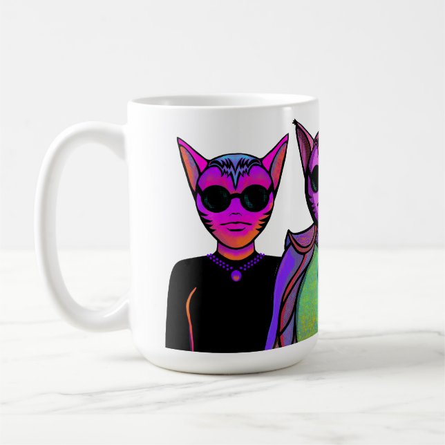 Caneca De Café Personagem felino (Esquerda)