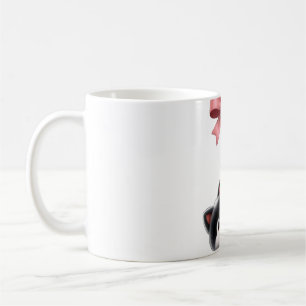 Caneca De Café Personagem Fofo com Pingente de Laço Rosa - Adoráv