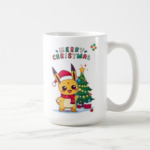 Caneca De Café Personagem Kawaii de Natal Arte de Férias para A
