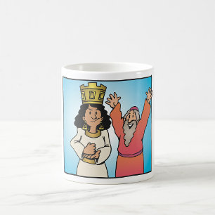 Caneca De Café Personagens da Rainha Bíblica e Baseados na Fé do 