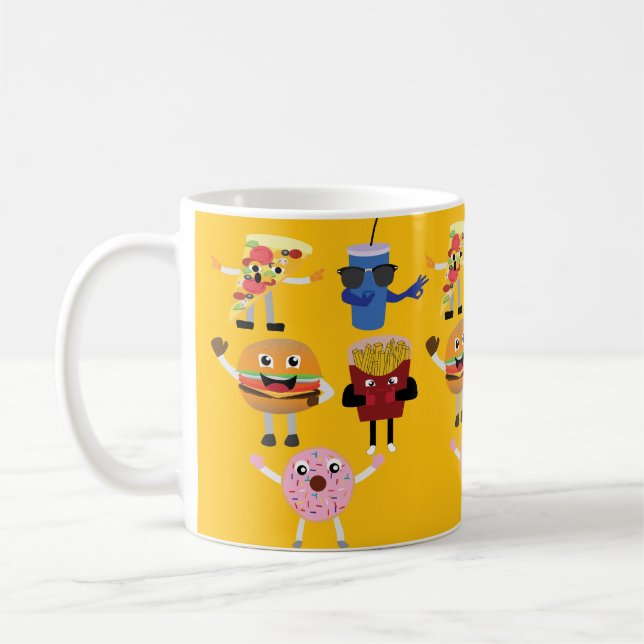 Caneca De Café Personagens de Comida (Esquerda)