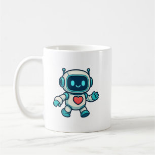 Caneca De Café Personagens de IA e Robô