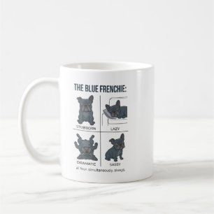 Caneca De Café Personalidade do Frenchie Azul Cachorro Bulldog Fr
