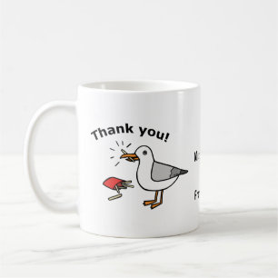 Caneca De Café Personalidade Engraçado Obrigado Dar Seagull com 