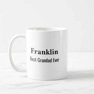 Caneca De Café Personalised Best Grandad Ever Monogrammed