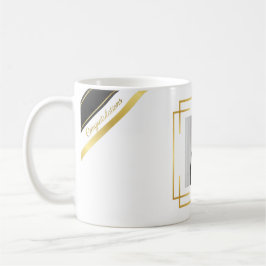 Caneca De Café Personalised Gold Accents Graduation Gift Photo