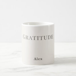 Caneca De Café Personalised Gratitude – Minimal Typography Design