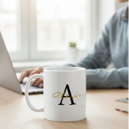 Caneca De Café Personalised Mug | Initial and Name Mug | Custom 