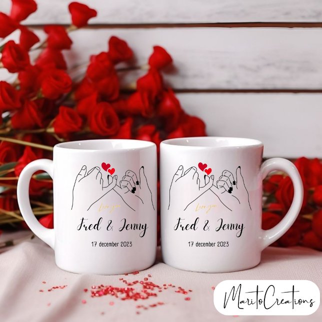 Caneca De Café Personalised mug to celebrate Valentine's Day. (Criador carregado)