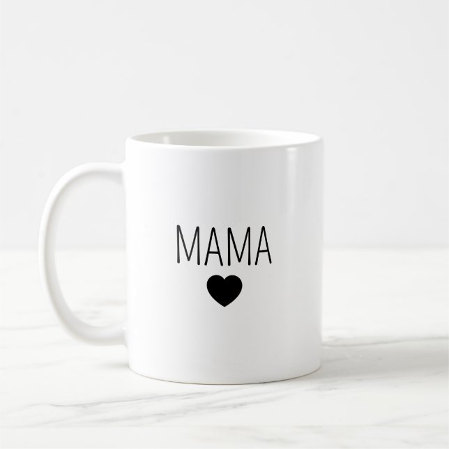 Caneca De Café Personalisierte Keramiktasse Mama mit Herz | Tasse (Esquerda)