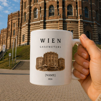 Caneca De Café Personalisierte Wien Gasometer Tasse | Name & Jahr