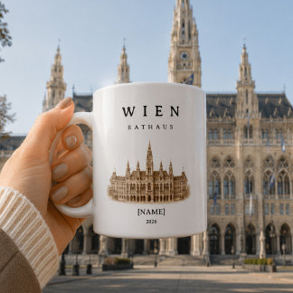 Caneca De Café Personalisierte Wien Rathaus Tasse | Name & Jahr