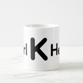 Caneca De Café Personalisiertes Initialen-Design auf weißem Kaffe