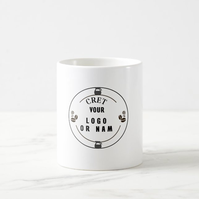 Caneca De Café personaliz Custom Business Logo Branded Coffe Mug  (Centro)