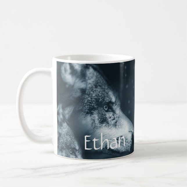 Caneca De Café Personalização de Espírito de Lobo (Esquerda)