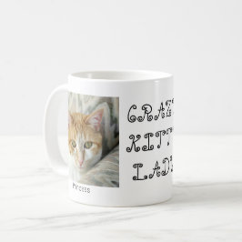 Caneca De Café Personalizada 2 Foto de Gatinho Louco Lady Cute Co