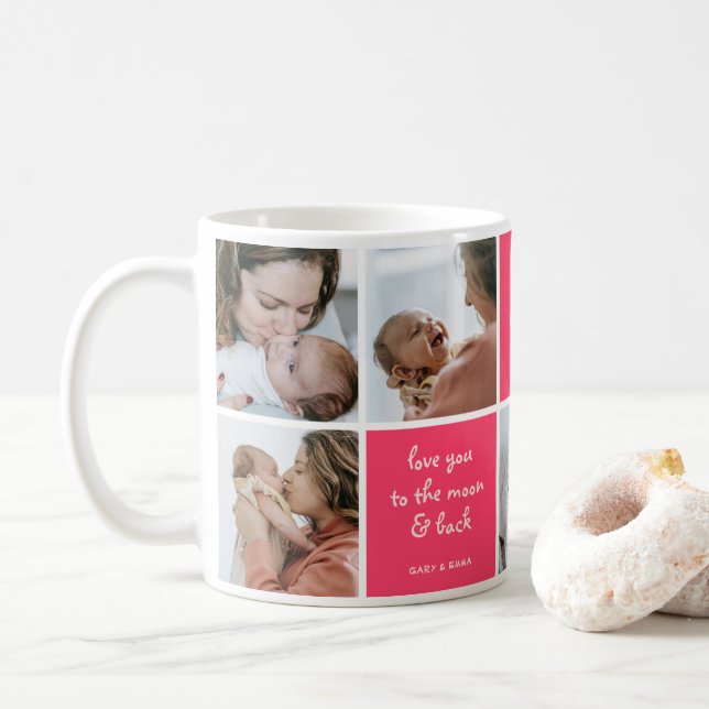 Caneca De Café Personalizada 7 Fotografias da Melhor Mãe De Mug (Com Donut)