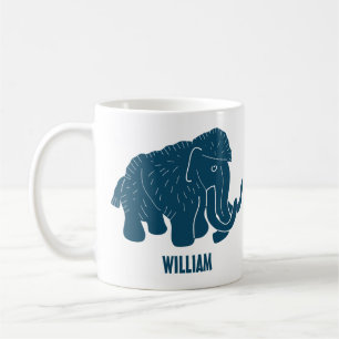 Caneca De Café Personalizada a fotografia azul do Wooly Mammoth