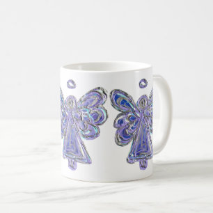 Caneca de Café Personalizada Anjo Guardião Roxo