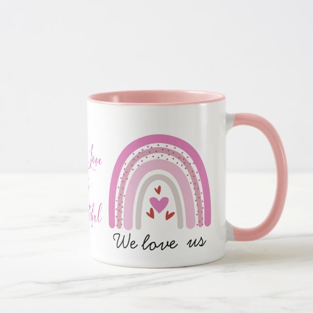 Caneca de Café Personalizada Arco-Íris Orgulho LGB (Direita)