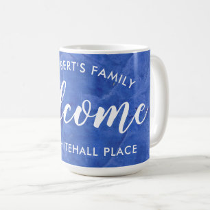 Caneca de Café Personalizada Azul Marinho Moderna
