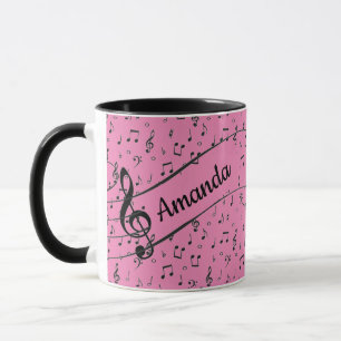 Caneca de café personalizada Black Musical