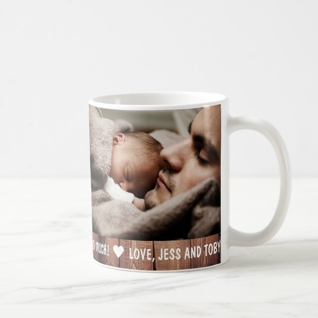 Caneca de Café Personalizada com 2 Fotos para o Di (Direita)