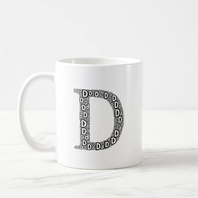 Caneca de Café Personalizada com a Letra D de Pres (Esquerda)
