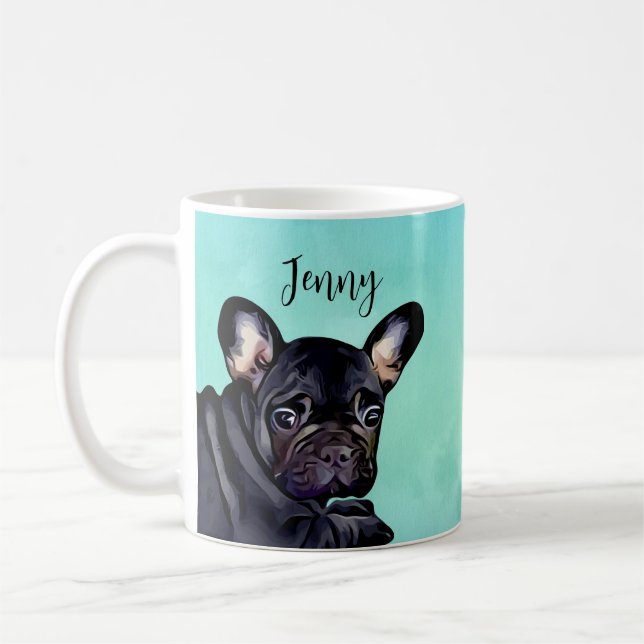 Caneca de café personalizada com Bulldog Francês   (Esquerda)