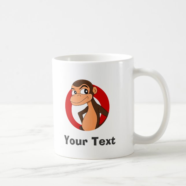Caneca de café personalizada com desenho de chimpa (Direita)